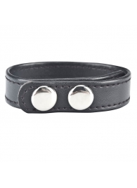 Кольцо на пенис SNAP COCK RING из искусственной кожи на клепках - BlueLine - в Шахтах купить с доставкой