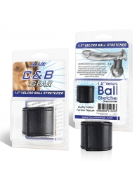 Хомут-утяжка для мошонки из искусственной кожи на липучке VELCRO BALL STRETCHER- 4 см. - BlueLine - в Шахтах купить с доставкой