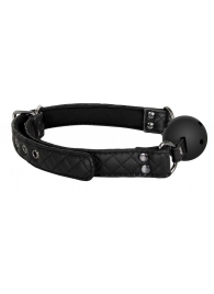 Черный кляп-шарик BALL GAG DIAMOND - Dream Toys - купить с доставкой в Шахтах