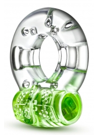 Зеленое эрекционное виброкольцо Arouser Vibrating C-Ring - Blush Novelties - в Шахтах купить с доставкой