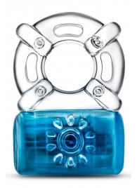 Синее эрекционное виброкольцо Pleaser Rechargeable C-Ring - Blush Novelties - в Шахтах купить с доставкой
