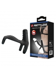 Черная вибронасадка на пенис Vibrating Penis Sling - Baile - в Шахтах купить с доставкой
