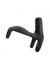 Черная вибронасадка на пенис Vibrating Penis Sling - Baile - в Шахтах купить с доставкой