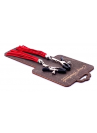 Металлические зажимы на соски с красными замшевыми кисточками - Crazy Handmade - купить с доставкой в Шахтах