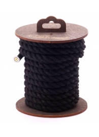 Черная хлопковая веревка для бондажа на катушке - 5 м. - Crazy Handmade - купить с доставкой в Шахтах