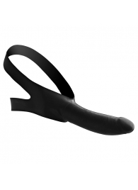 Черный кляп-страпон Masters Mini Face Fuck Strap-On - 14 см. - XR Brands - купить с доставкой в Шахтах