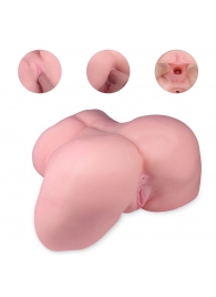 Реалистичный мастурбатор-полуторс с 2 рабочими отверстиями - S-HANDE - в Шахтах купить с доставкой