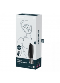 Черный мастурбатор с вибрацией Power Masturbator - Satisfyer - в Шахтах купить с доставкой