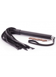 Черная кожаная плеть  Индиго  - 50 см. - Crazy Handmade - купить с доставкой в Шахтах