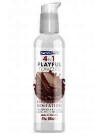 Массажный гель 4-в-1 Chocolate Sensation с ароматом шоколада - 118 мл. - Swiss navy - купить с доставкой в Шахтах