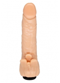 Телесная гелевая насадка-фаллос с клиторальными лепестками - 18,5 см. - LOVETOY (А-Полимер) - купить с доставкой в Шахтах