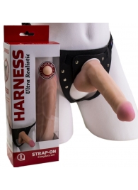 Страпон Harness из двух предметов: трусики с плугом и насадка-фаллос - 17 см. - LOVETOY (А-Полимер) - купить с доставкой в Шахтах