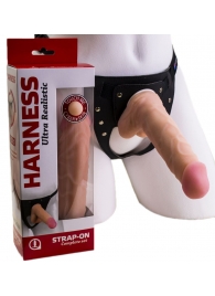 Страпон Harness из двух предметов: регулируемые трусики и насадка-фаллос - 17,5 см. - LOVETOY (А-Полимер) - купить с доставкой в Шахтах