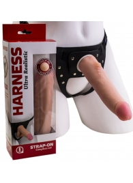 Реалистичный страпон Harness из трусиков и насадки-фаллоса - 18,5 см. - LOVETOY (А-Полимер) - купить с доставкой в Шахтах