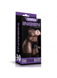 Женский темнокожий страпон Easy Strapon Set 7 Inch - 18 см. - Lovetoy - купить с доставкой в Шахтах
