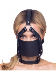 Черный намордник с кляпом-шаром Head Harness With A Gag - Orion - купить с доставкой в Шахтах
