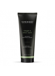 Массажный легкий крем WICKED Sage plus Sea Salt - 120 мл. - Wicked - купить с доставкой в Шахтах