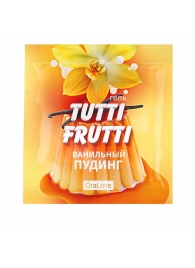 Пробник гель-смазки Tutti-frutti со вкусом ванильного пудинга - 4 гр. - Биоритм - купить с доставкой в Шахтах