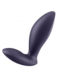 Фиолетовый анальный вибростимулятор Power Plug - Satisfyer - в Шахтах купить с доставкой