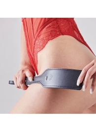 Черная кожаная шлепалка SitaBlack - 30 см. - Sitabella - купить с доставкой в Шахтах