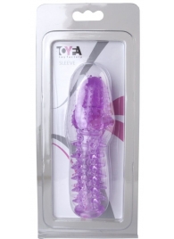 Фиолетовая насадка, удлиняющая половой член - 13,5 см. - Toyfa Basic - в Шахтах купить с доставкой