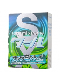 Презервативы Sagami Xtreme Mint с ароматом мяты - 3 шт. - Sagami - купить с доставкой в Шахтах