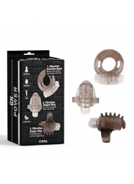 Набор из 3 дымчатых эрекционных колец с вибрацией Teasers Ring Kit - Chisa - в Шахтах купить с доставкой