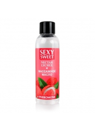 Массажное масло Sexy Sweet Nectar Lychee с феромонами и ароматом личи - 75 мл. - Биоритм - купить с доставкой в Шахтах