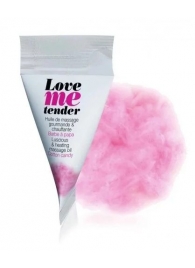 Съедобное согревающее массажное масло Love Me Tender Cotton Candy с ароматом сладкой ваты - 10 мл. - Love to Love - купить с доставкой в Шахтах
