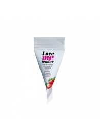 Съедобное согревающее массажное масло Love Me Tender Strawberry с ароматом клубники - 10 мл. - Love to Love - купить с доставкой в Шахтах