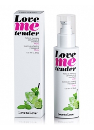 Съедобное согревающее массажное масло Love Me Tender Mojito с ароматом мохито - 100 мл. - Love to Love - купить с доставкой в Шахтах