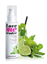 Съедобное согревающее массажное масло Love Me Tender Mojito с ароматом мохито - 100 мл. - Love to Love - купить с доставкой в Шахтах