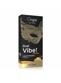 Съедобный гель Dual Vibe Pina Colada с эффектом вибрации и вкусом коктейля пина колада - 15 мл. - ORGIE - купить с доставкой в Шахтах