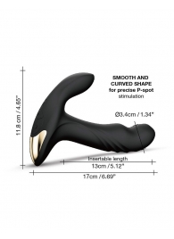 Черный вибромассажер простаты Multi P-Joy с 3 моторами - Dorcel - в Шахтах купить с доставкой