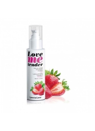 Съедобное согревающее массажное масло Love Me Tender Strawberry с ароматом клубники - 100 мл. - Love to Love - купить с доставкой в Шахтах