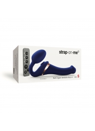 Синий безремневой страпон Multi Orgasm Size S с клиторальной стимуляцией - Strap-on-me - купить с доставкой в Шахтах
