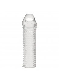 Текстурированная насадка на пенис Clear Textured Penis Enhancing Sleeve Extension - 16,5 см. - BlueLine - в Шахтах купить с доставкой