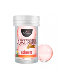 Лубрикант на масляной основе Hot Ball Plus с разогревающим эффектом (2 шарика по 3 гр.) - HotFlowers - купить с доставкой в Шахтах