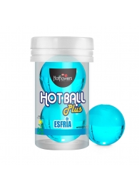 Лубрикант на масляной основе Hot Ball Plus с охлаждающим эффектом (2 шарика по 3 гр.) - HotFlowers - купить с доставкой в Шахтах