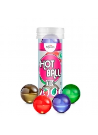 Ароматизированный лубрикант Hot Ball Mix на масляной основе (4 шарика по 3 гр.) - HotFlowers - купить с доставкой в Шахтах