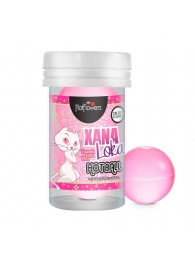 Лубрикант на силиконовой основе с эффектом вибрации Xana Loka Hot Ball (2 шарика по 3 гр.) - HotFlowers - купить с доставкой в Шахтах