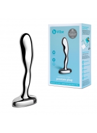 Стальной стимулятор простаты Stainless Steel Prostate Plug - 11,5 см. - b-Vibe - в Шахтах купить с доставкой