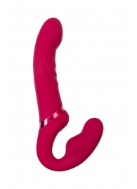 Малиновый безремневой страпон Lapis - 23 см. - Lovense - купить с доставкой в Шахтах
