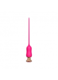 Розовый тонкий стимулятор Nipple Vibrator - 23 см. - I-MOON - купить с доставкой в Шахтах