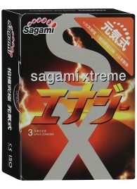 Презервативы Sagami Xtreme ENERGY с ароматом энергетика - 3 шт. - Sagami - купить с доставкой в Шахтах