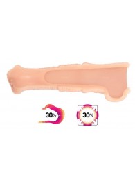 Телесная фантазийная насадка на член Cock Sleeve Size M - KOKOS - в Шахтах купить с доставкой