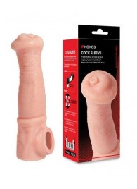 Телесная фантазийная насадка на член Cock Sleeve Size L - KOKOS - в Шахтах купить с доставкой
