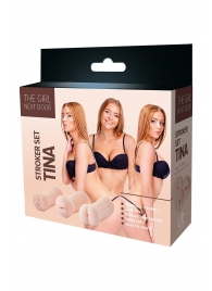 Набор из 3 мастурбаторов The Girl Next Door Tina - Dream Toys - в Шахтах купить с доставкой