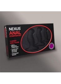 Набор из 3 массажеров простаты чёрного цвета NEXUS ANAL STARTER KIT - Nexus Range - в Шахтах купить с доставкой