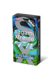 Презервативы Sagami Xtreme Mint с ароматом мяты - 10 шт. - Sagami - купить с доставкой в Шахтах
